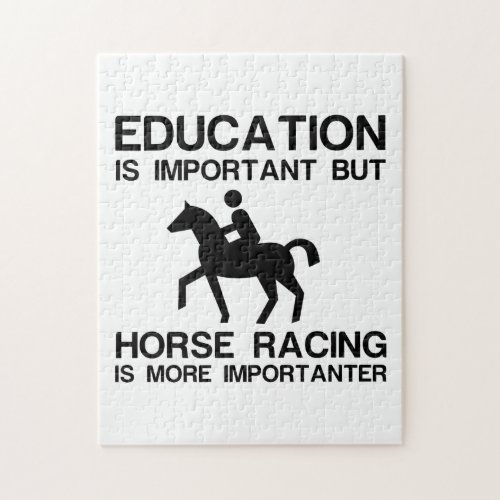 EDUCATION IMPORTANT HORSE RACING IMPORTANTER JIGSAW PUZZLE