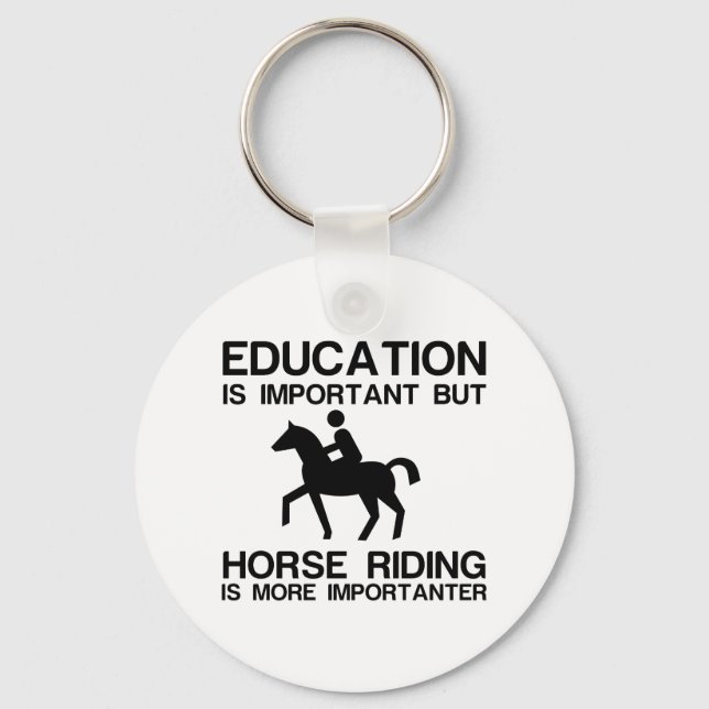 EDUCATION IMPORTANT HORSE RIDING IMPORTANTER KEYCHAIN (Front)