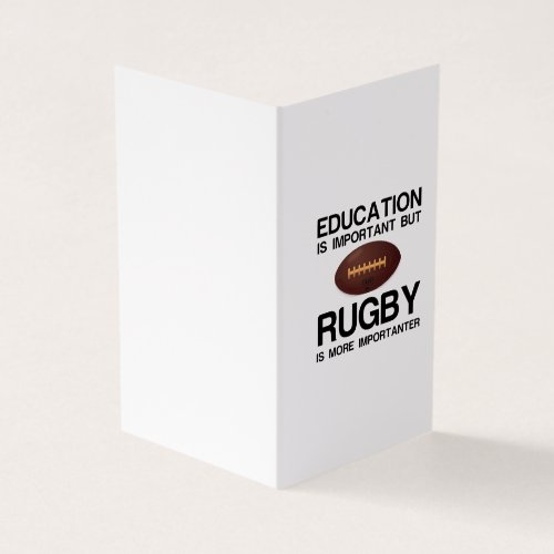 EDUCATION IMPORTANT RUGBY IMPORTANTER BUSINESS CARD