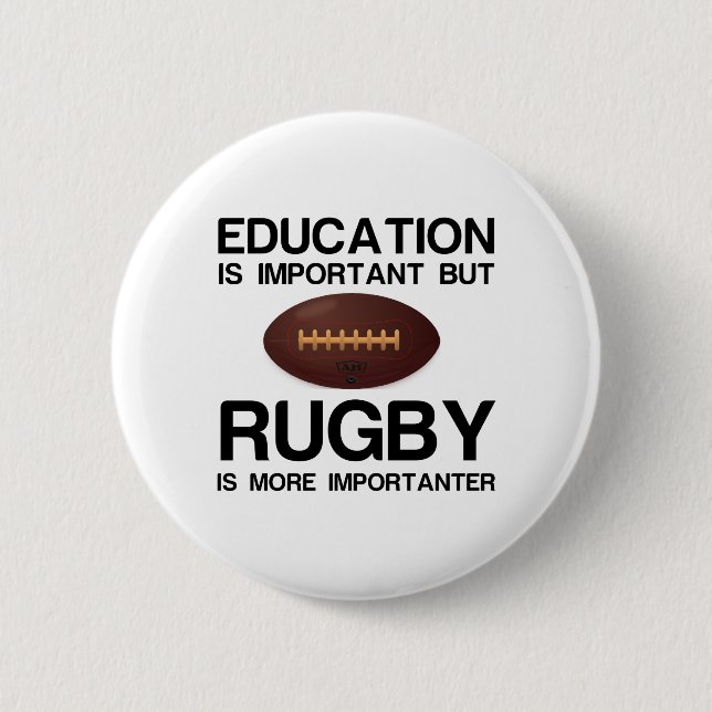 EDUCATION IMPORTANT RUGBY IMPORTANTER BUTTON (Front)