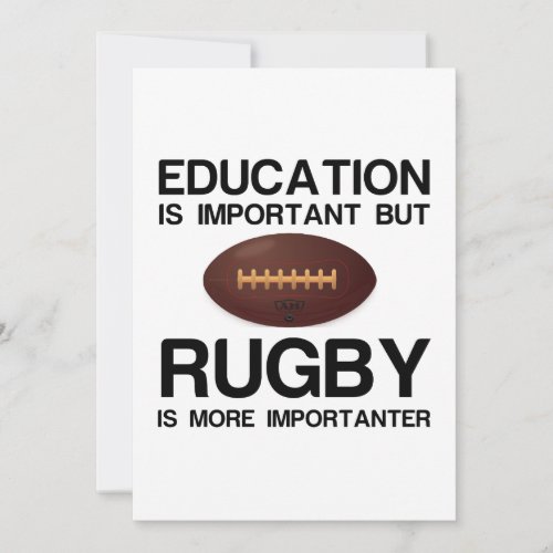 EDUCATION IMPORTANT RUGBY IMPORTANTER INVITATION