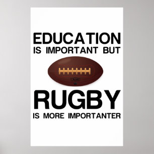 EDUCATION IMPORTANT RUGBY IMPORTANTER POSTER