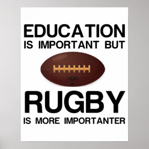 EDUCATION IMPORTANT RUGBY IMPORTANTER POSTER
