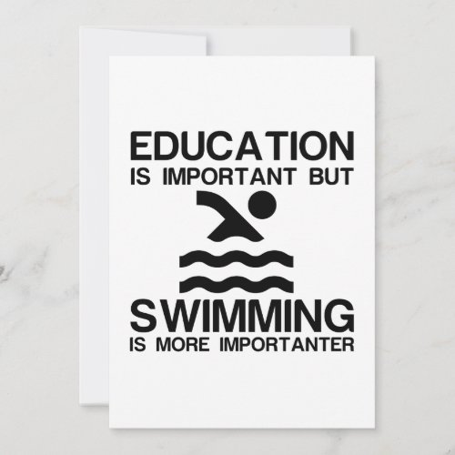 EDUCATION IMPORTANT SWIMMING IMPORTANTER INVITATION