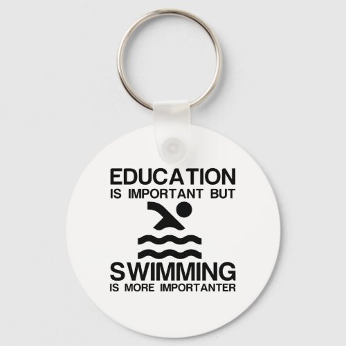 EDUCATION IMPORTANT SWIMMING IMPORTANTER KEYCHAIN