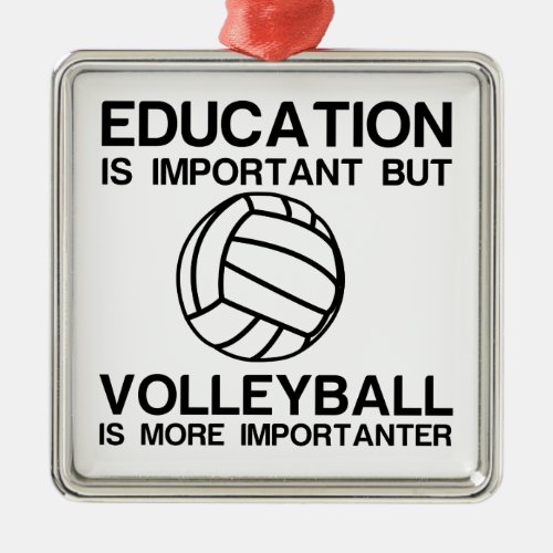 EDUCATION IMPORTANT VOLLEYBALL IMPORTANTER METAL ORNAMENT