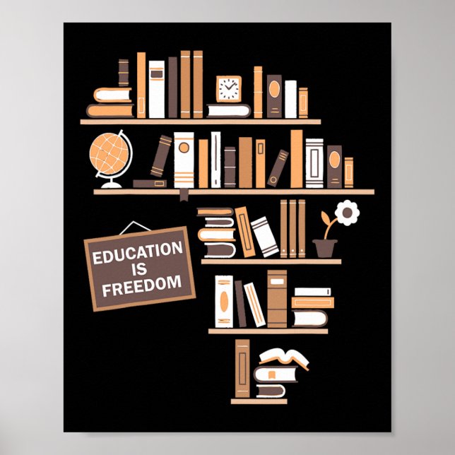 Education Is Freedom African American Black Histor Poster (Front)