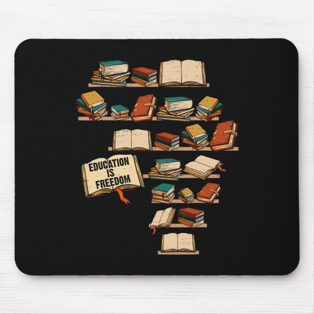 Education Is Freedom African Juneteenth Black Hist Mouse Pad (Front)
