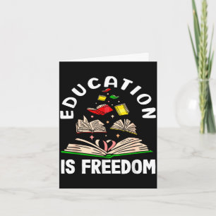Education is freedom black history month  card
