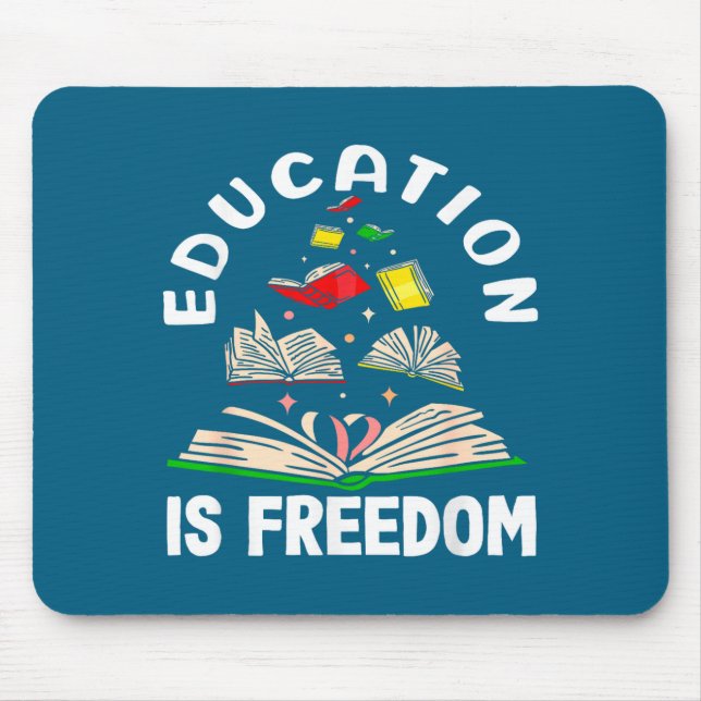 Education is freedom black history month  mouse pad (Front)