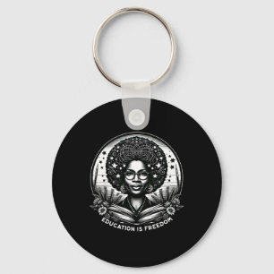 Education Is Freedom Black Teacher Books Black His Keychain
