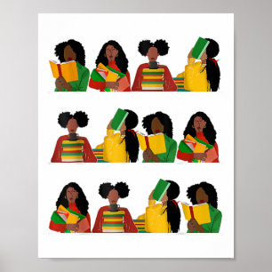 Education Is Freedom Queen Melanin Black Women Bla Poster