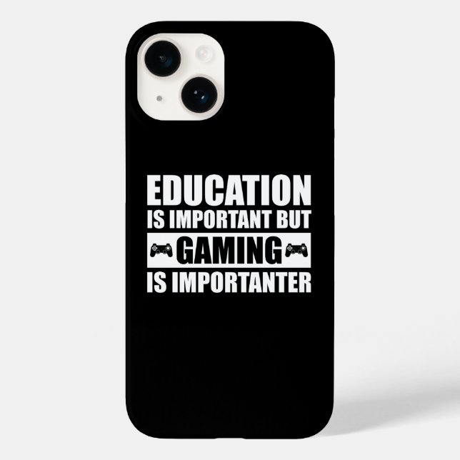 Education Is Important But Gaming Is Importanter Case-Mate iPhone Case (Back)
