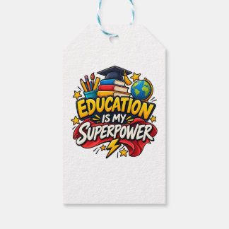 Education Is My Superpower Gift Tag