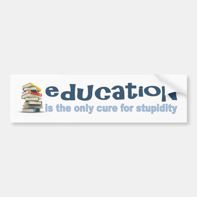 Education is the Cure  Bumper Sticker (Front)