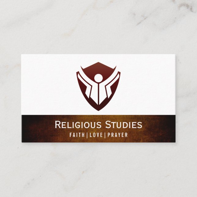 Education Logo (Vintage Texture) Business Card (Front)