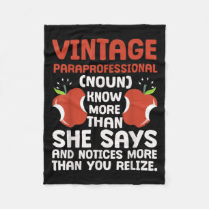 Education Pride Paraprofessional Definition Fleece Blanket