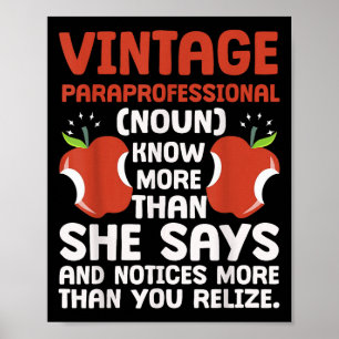 Education Pride Paraprofessional Definition Poster