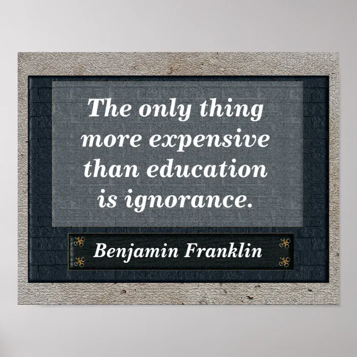 NEW Classroom Motivational POSTER By Failing to Prepare .. Ben Franklin 