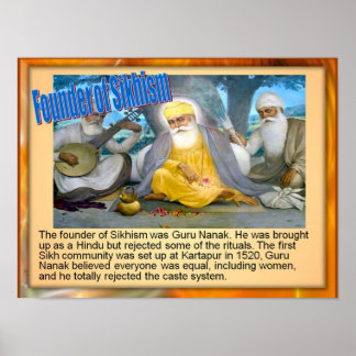 Education, Religion,Founder of Sikhism, Guru Nanak Poster