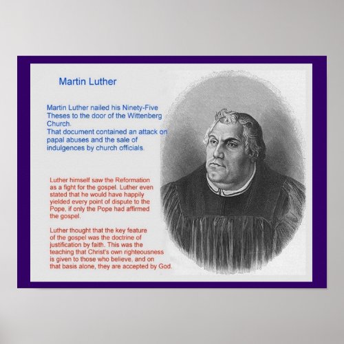 Education Religion History Martin Luther Poster