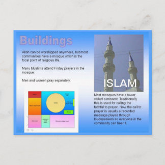 Education, Religion, Islam, Muslim buildings Postcard