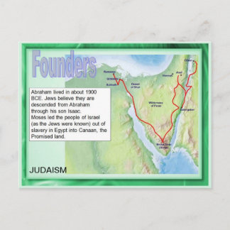 Education, Religion, Judaism, Founders Postcard