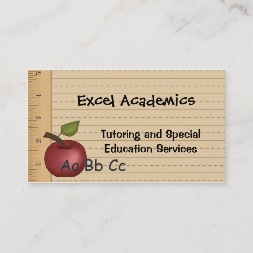 Customizable Education Services Business Card