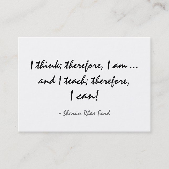 Education / Teacher - Business Card by SRF (Front)