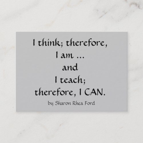 Education / Teacher Profile - Business Card by SRF