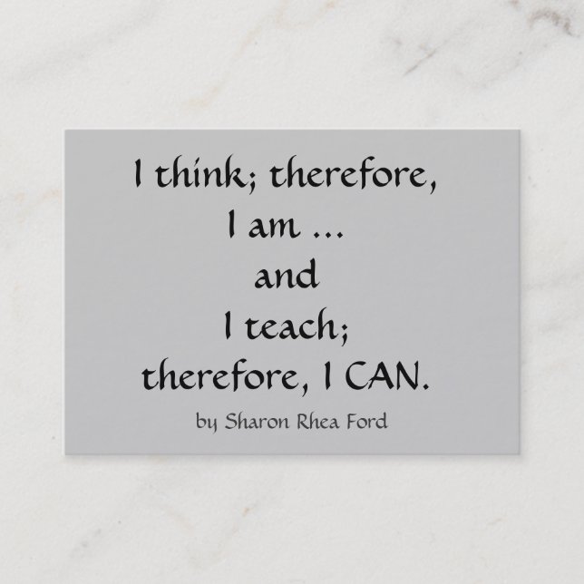 Education / Teacher Profile - Business Card by SRF (Front)