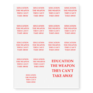 EDUCATION TEMPORARY TATTOOS