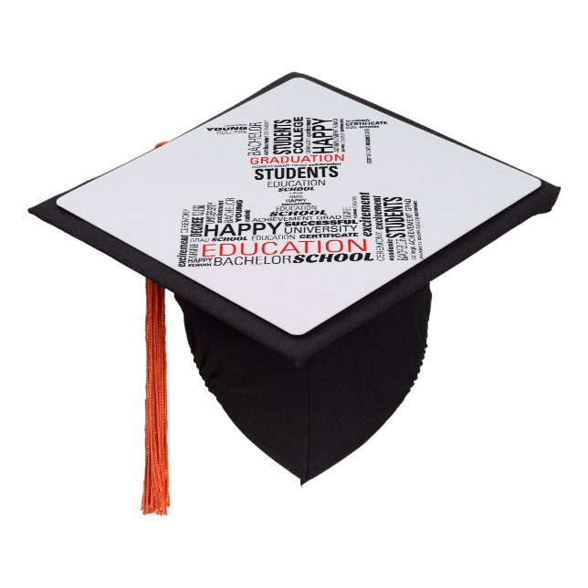 Education Typography  Graduation Cap Topper (Angled)