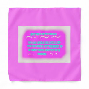 EDUCATION WORDS DESIGN PINK BANDANA