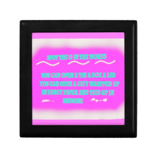 EDUCATION WORDS DESIGN PINK GIFT BOX