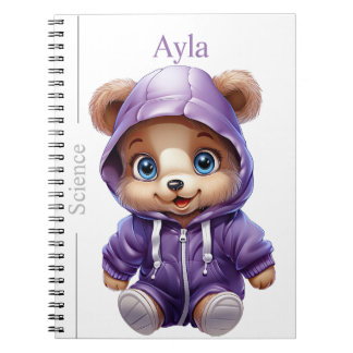 Educational Bear Friends Spiral Journal template