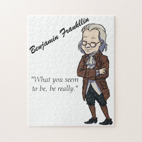 Educational Benjamin Franklin Quote History Puzzle