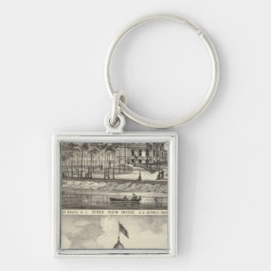 Educational Hall, Asbury Park and River View House Keychain