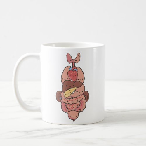 EDUCATIONAL ILLUSTRATION OF HUMAN ANATOMY COFFEE MUG