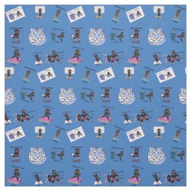 Educational Ninja Fabric Tiger (Swatch)