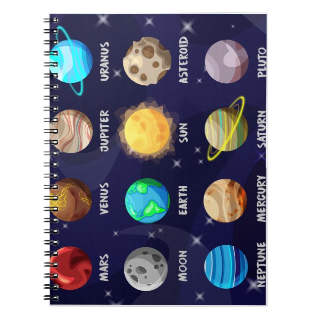 Educational Planets Notebook – Solar System (Front)