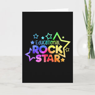 EDUCATIONAL ROCKSTAR Funny Teacher Quote Back to Card