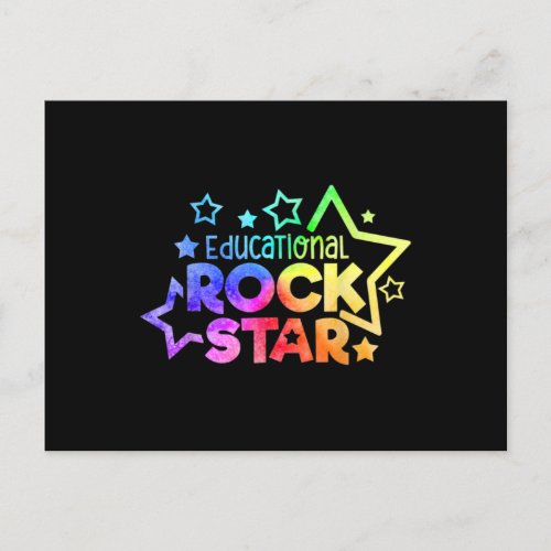 EDUCATIONAL ROCKSTAR Funny Teacher Quote Back to Postcard