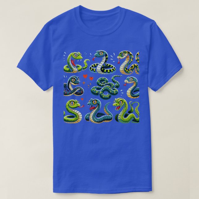 Educational Snake Types for Kids T-Shirt (Design Front)