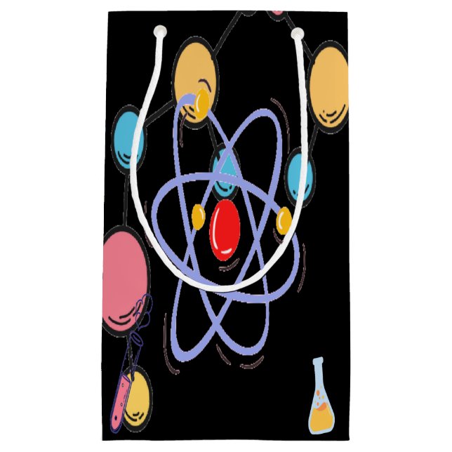 Educational Themed Gift Bag Featuring Study Icons (Front)