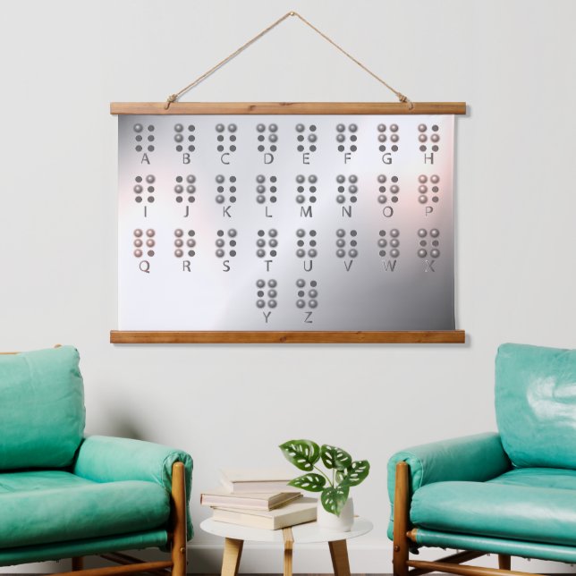  Educational Wall Art with Braille Alphabet (Living Room)