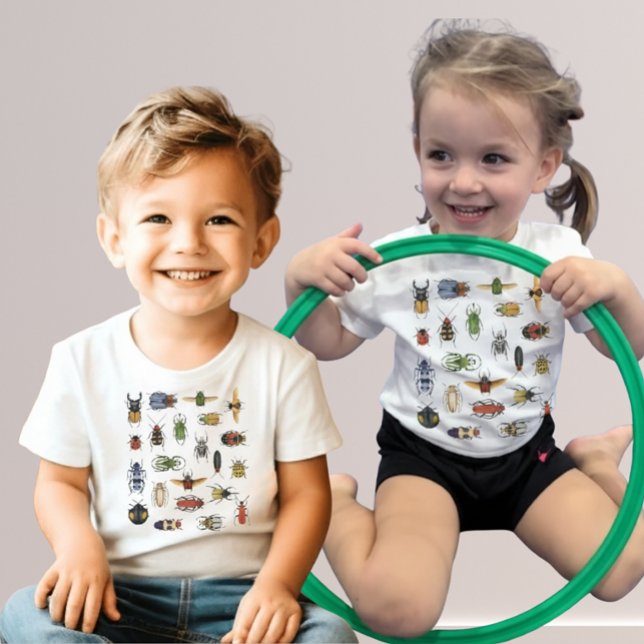 Educational Watercolor Beetle Baby T-Shirt (Creator Uploaded)