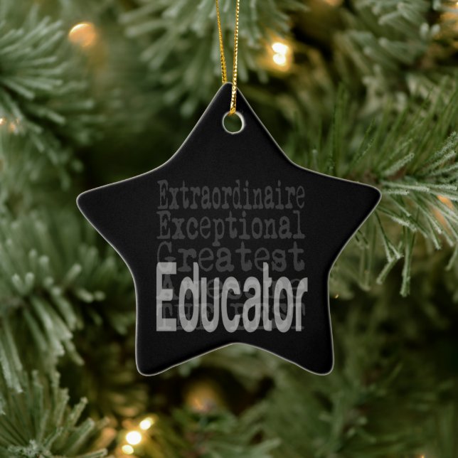 Educator Extraordinaire Ceramic Ornament (Tree)