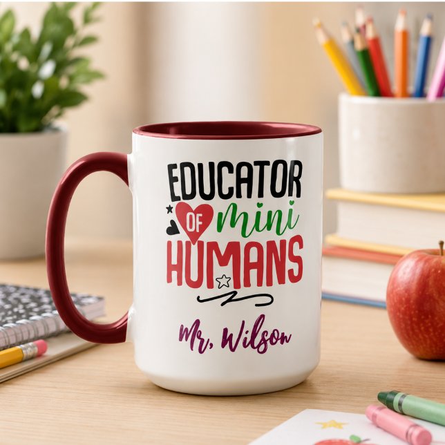 Educator of Mini Humans Notebook – Funny Teacher  Mug (Educator of Mini Humans Notebook – Funny Teacher Mug)