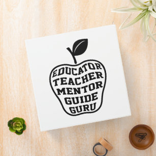 Educator Teacher Mentor Guide Guru 3 Ring Binder